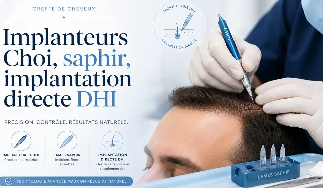 Implanteurs Choi, saphir, implantation directe DHI